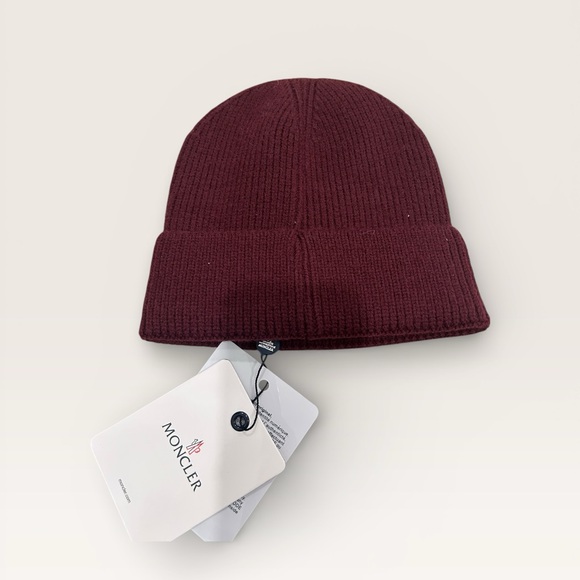 Moncler Deep Red Knit Beanie - Picture 2 of 6